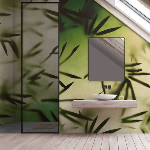 Carta da parati in Fibra di Vetro Bamboo - box doccia, bagno