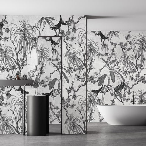Carta da parati Jungle Plants - box doccia