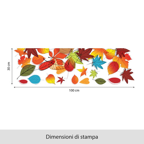 Fascia pioggia di foglie | Vetrofania