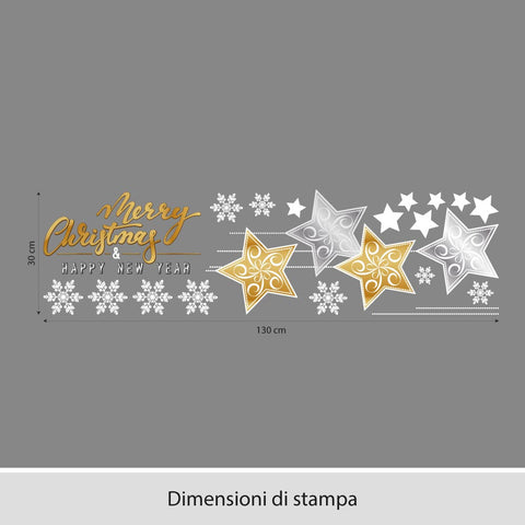 Merry christmas stars | Vetrofania