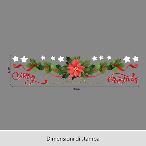 Festone stella di natale | Vetrofania