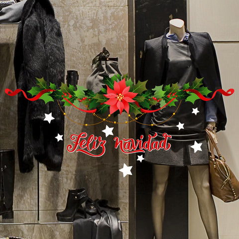 Festone stella di natale | Vetrofania