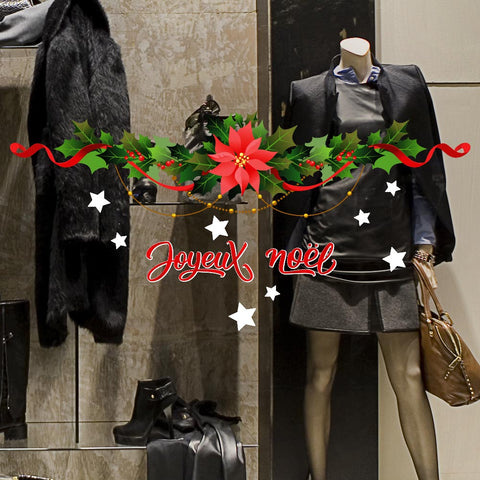 Festone stella di natale | Vetrofania