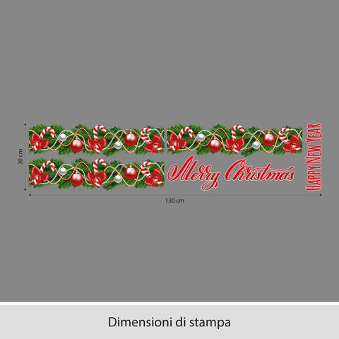 Festone di natale | Vetrofania
