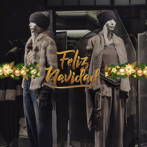 Fascia oro natalizio | Vetrofania