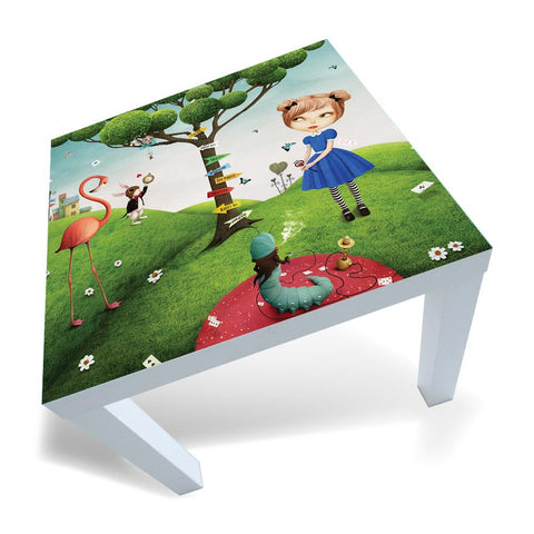 Adesivo per tavolini Alice's journey
