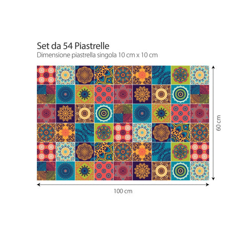 Adesivi colorati per piastrelle Santa Luzia 10cm