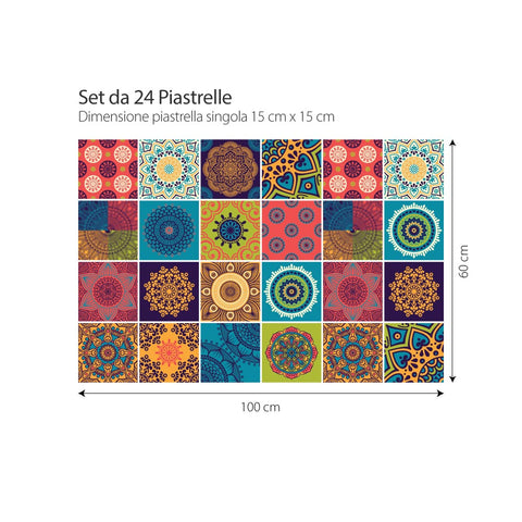 Adesivi colorati per piastrelle Santa Luzia 15cm