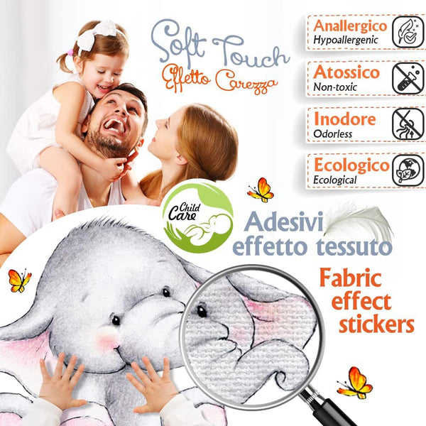 Sticker Bambini con Orsetto sogni d'oro rosa - Adesivi Murali