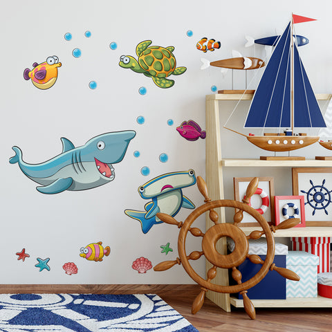 Adesivi murali per bambini Il mondo degli abissi 2