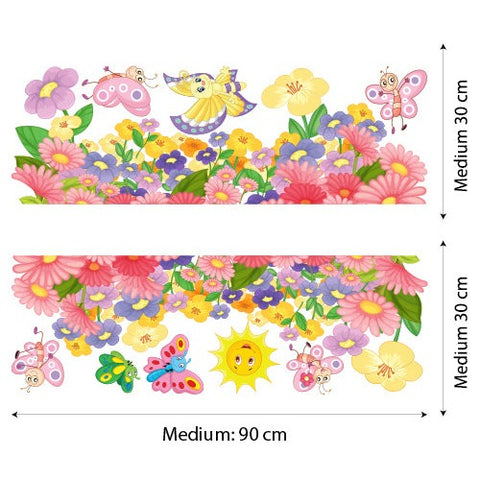 n.2 pezzi Giardino con farfalle 01