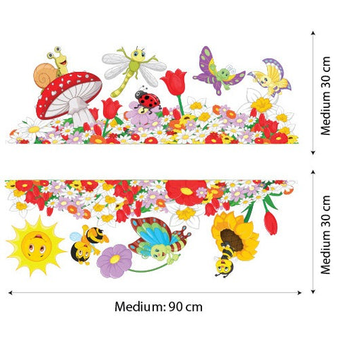 n.2 pezzi Giardino con farfalle 02