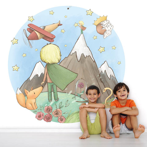 Adesivo murale per bambini Cerchio Piccolo Principe la mia buona stella