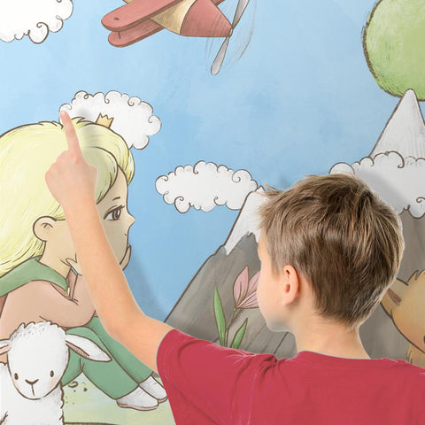 Adesivo murale per bambini Cerchio  Piccolo Principe pensieri dettaglio