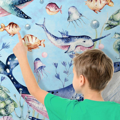 Adesivo murale per bambini Under the sea dettaglio