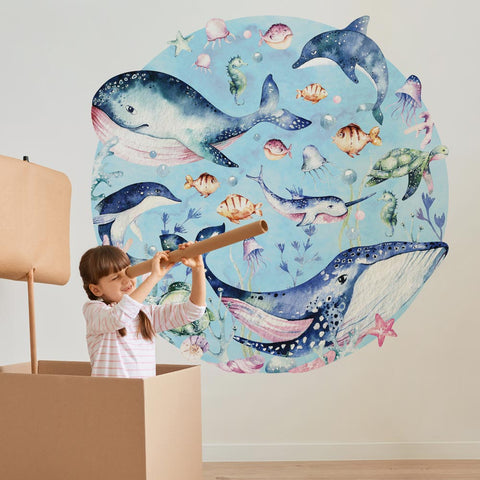 Adesivo murale per bambini Under the sea