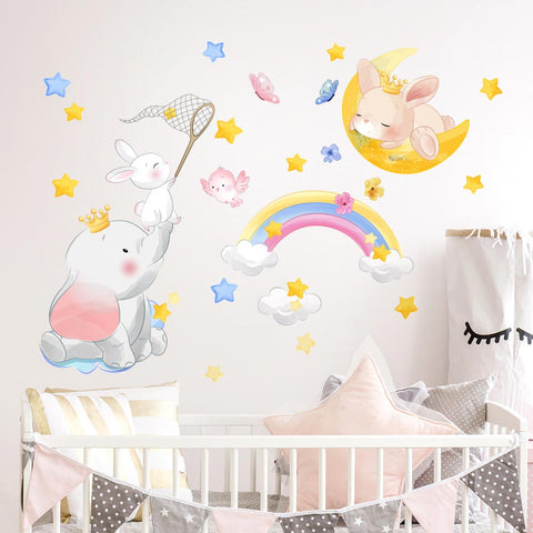 Adesivi murali per bambini Sognando l'Arcobaleno