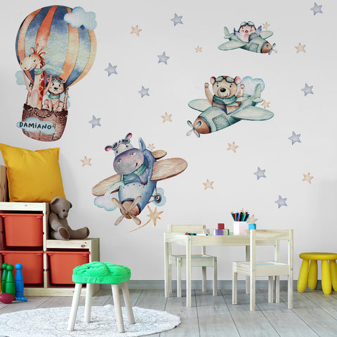 Adesivi murali per bambini Volo tra le stelle