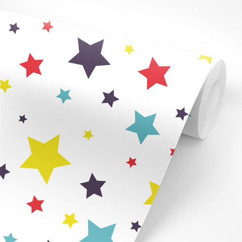 Pellicola adesiva per mobili Stelle colorate - Rotolo
