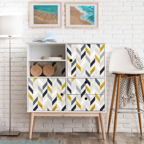 Pellicola adesiva per mobili Geometric arrows - Cassetti