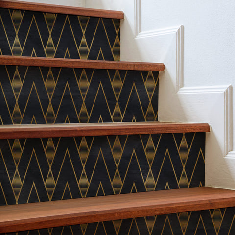 Pellicola adesiva per mobili Black Geometric - Scale