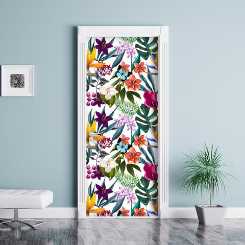 Pellicola adesiva per mobili Floral Color porta