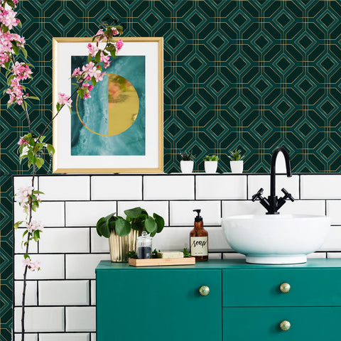 Pellicola adesiva Green-blue motif