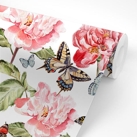Pellicola adesiva Farfalle e fiori