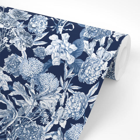 Pellicola adesiva per mobili Bouquet Azzurro rotolo