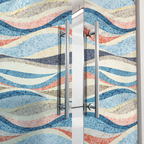 Pellicola adesiva per vetro Mosaico marino