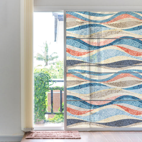 Pellicola adesiva per vetro Mosaico marino