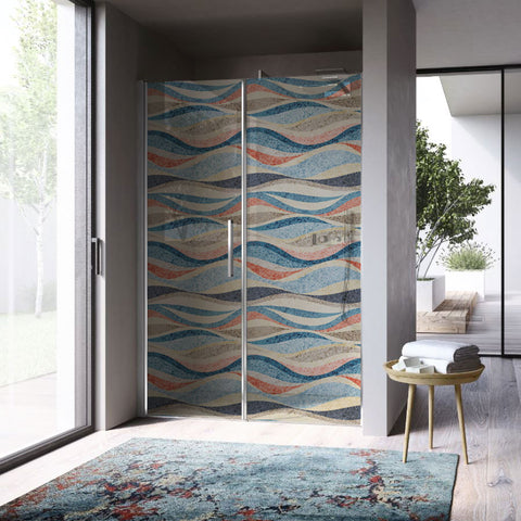 Pellicola adesiva per vetro Mosaico marino