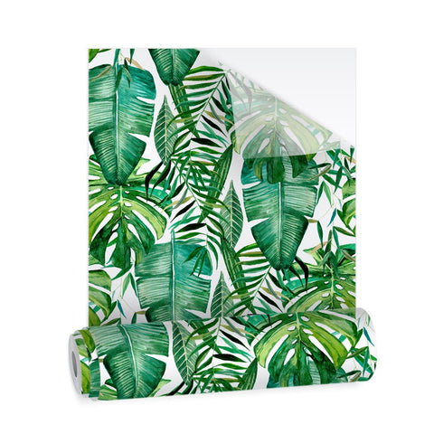 Pellicola adesiva per vetro Tropical leaves