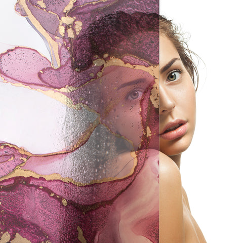 Pellicola adesiva per vetro Marmo fuxia