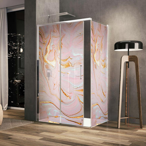 Pellicola adesiva per vetro Marmo rosa
