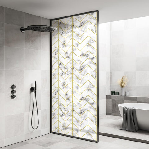 Pellicola adesiva per vetro Marmo design