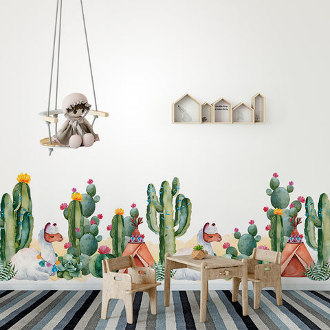 Fascia adesiva Lama tra i cactus