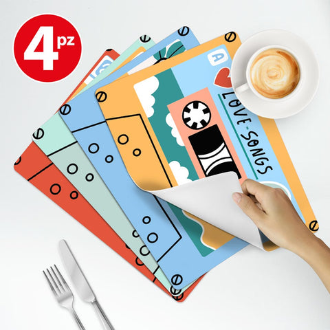 Tovaglietta Americana Musicassette per colazione 2