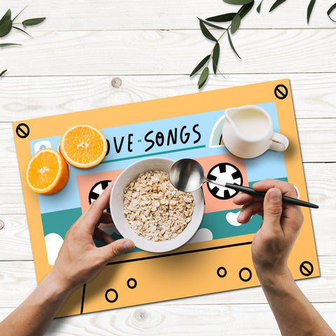 Tovaglietta Americana Musicassette per colazione 3
