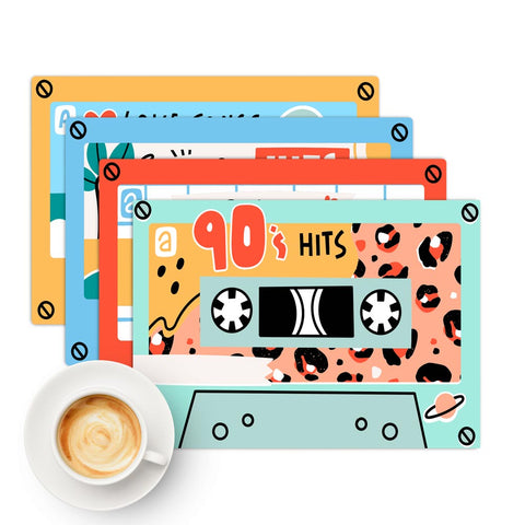 Tovaglietta Americana Musicassette per colazione