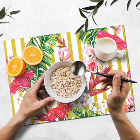 Tovaglietta Americana Tropical striped texture