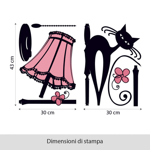 Lampada con gatto