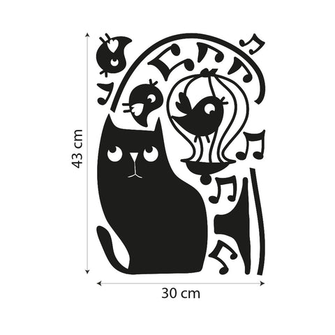 Gatto e uccellini