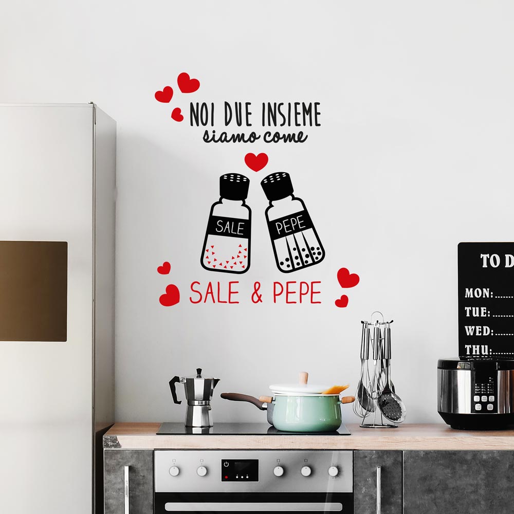Sticker murale Cucina Sale e pepe - Adesivi Murali