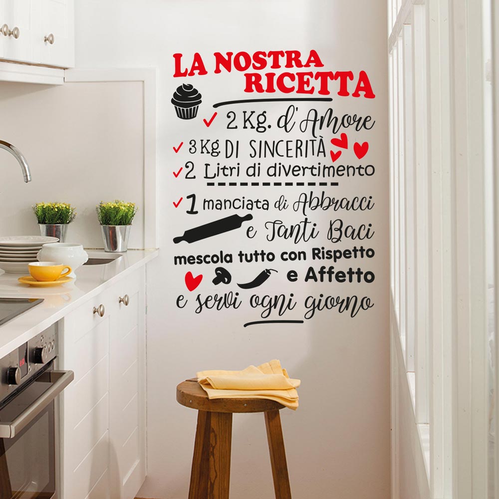 Sticker murale Cucina La nostra ricetta - Adesivi Murali
