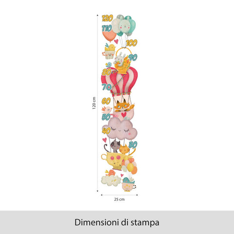 Animaletti in mongolfiera | Metro Adesivo