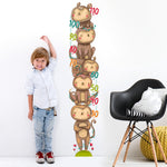 Adesivi Murali Misura-Altezza Per Bambini - Con Animali Colorati, Rimovibili E Divertenti - Foto 1