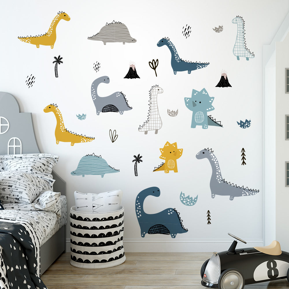 Carta da parati panoramica con piccoli dinosauri, 300 x 250cm | Leroy Merlin