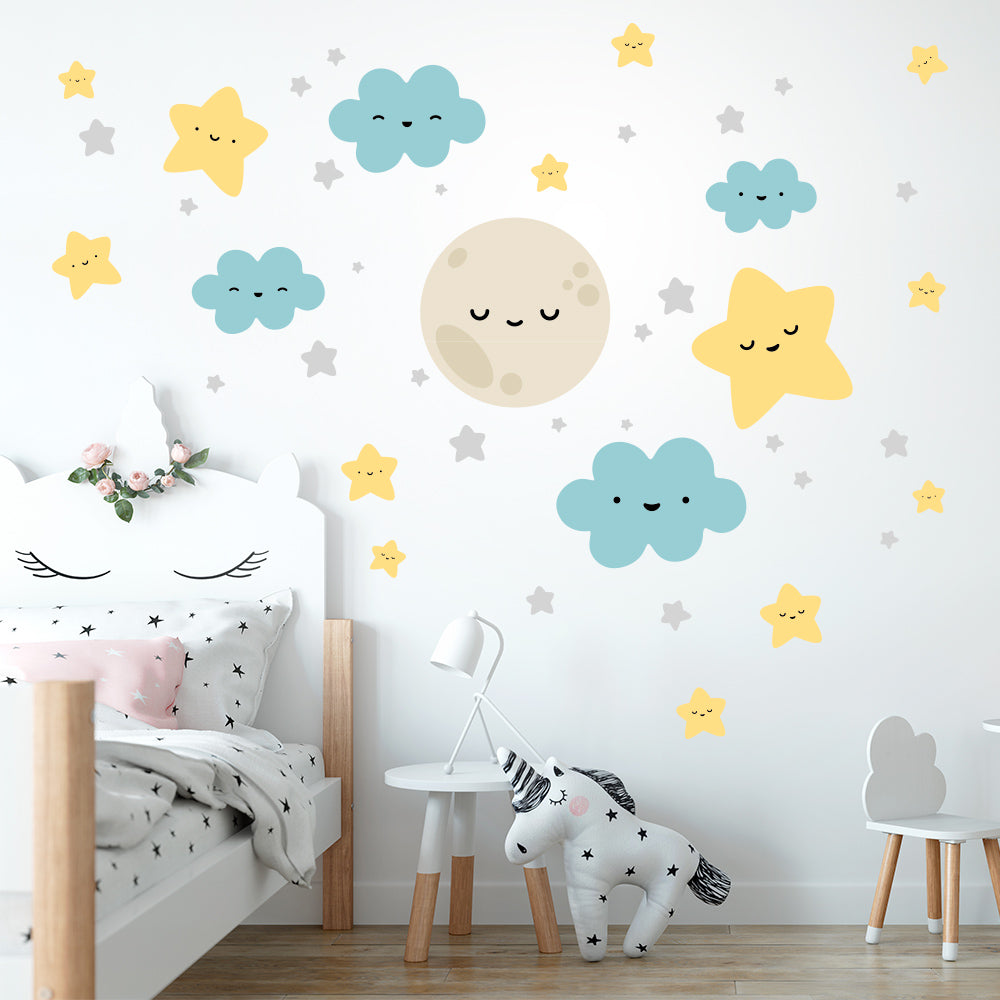 Adesivi Murali Stelle Per Camera Bambini - 50 Pezzi, Color Pastello, Facili Da Attaccare E Rimuovere, Design Rosa - Foto 6