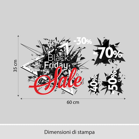 Esplosione Black Friday | Vetrofania